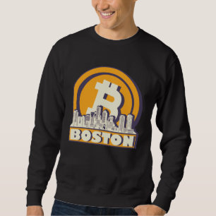 Boston Bitcoin Maximalist  Bitcoin Boston Skyline Sweatshirt