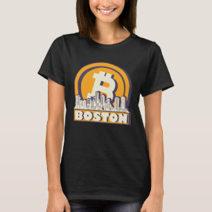 Boston Bitcoin Maximalist Bitcoin Boston Skyline T-Shirt