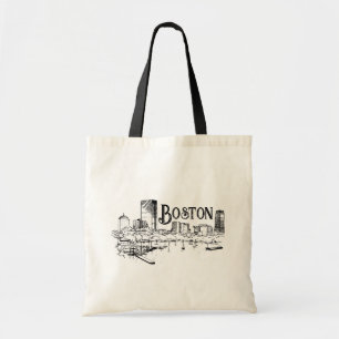 Boston Black and White Tote