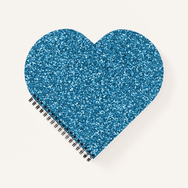 Boston Blue Glitter Notebook (Front)