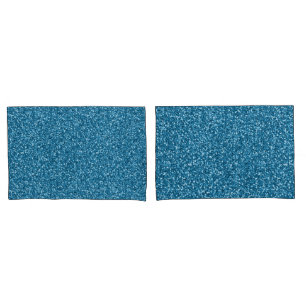 Boston Blue Glitter Pillowcase