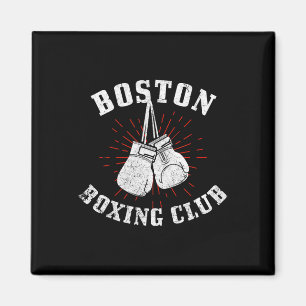 Boston Boxing Club Distressed Boxing Gloves Vintag Magnet