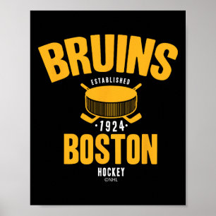 Boston Bruins Hockey Puck Black Officially License Poster