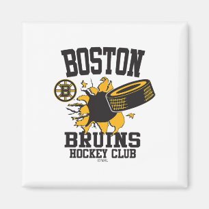 Boston Bruins Hockey Puck Burst Gray Officially Li Magnet
