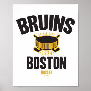 Boston Bruins Hockey Puck White Officially License Poster