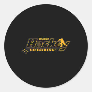 Boston Bruins Hockey White Officially Licensed Classic Round Sticker
