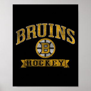 Boston Bruins Vintage Hockey Dark Heather Nhl Poster
