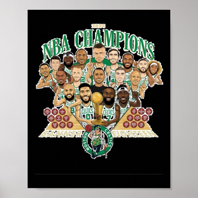 Boston Celtics Banner 18 (team Exclusive) Relaxed  Poster (Front)