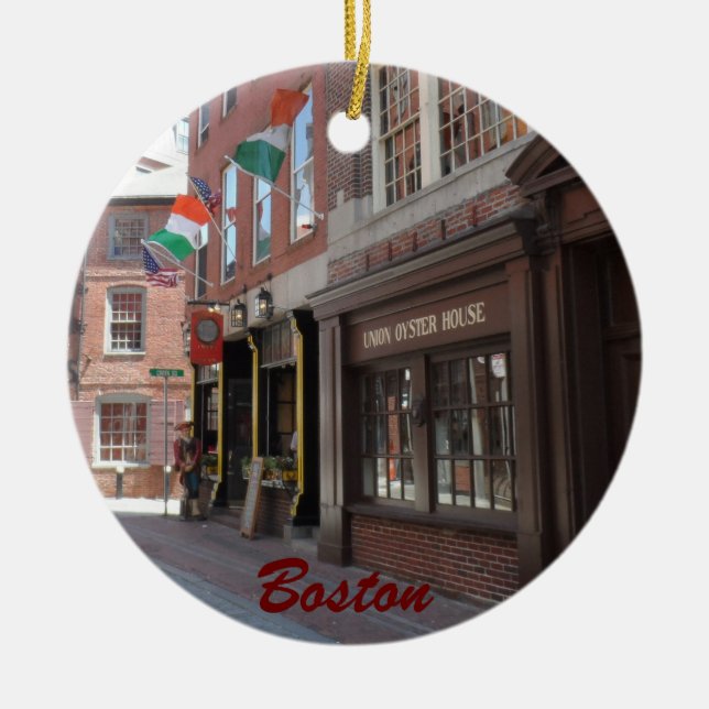 Boston Ceramic Tree Decoration (Front)