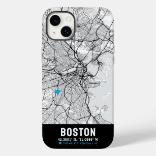 Boston City Map + With Your Location  Case-Mate iPhone 14 Plus Case