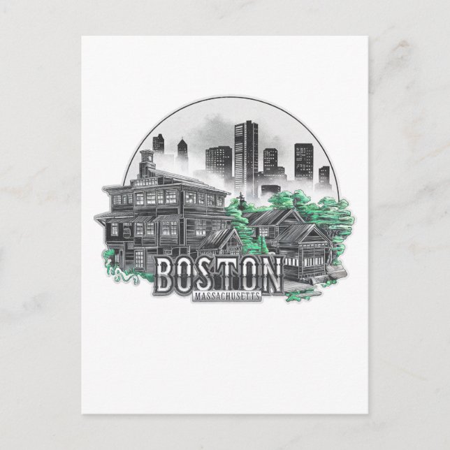 Boston City Massachusetts USA Postcard (Front)
