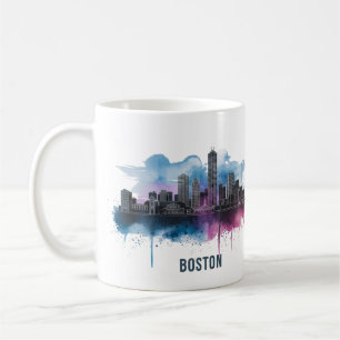 Boston City Skyline, Boston Ma Skyline Coffee Mug