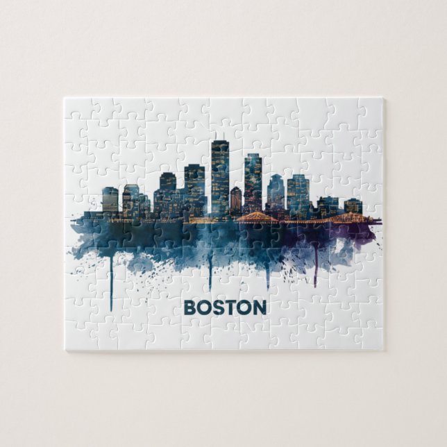 Boston City Skyline, Boston Ma Skyline  Jigsaw Puzzle (Horizontal)
