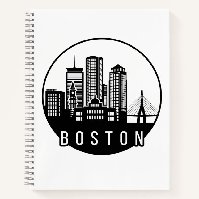 Boston City Skyline Notebook (Front)