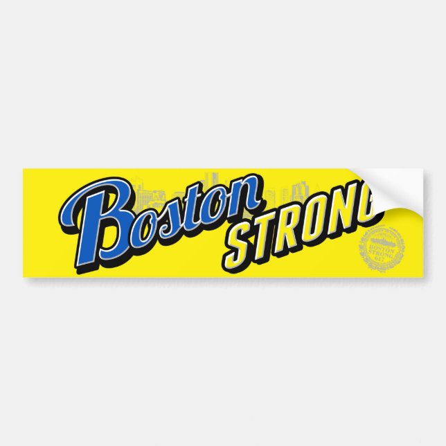 Boston City Strong Display Bumper Sticker (Front)