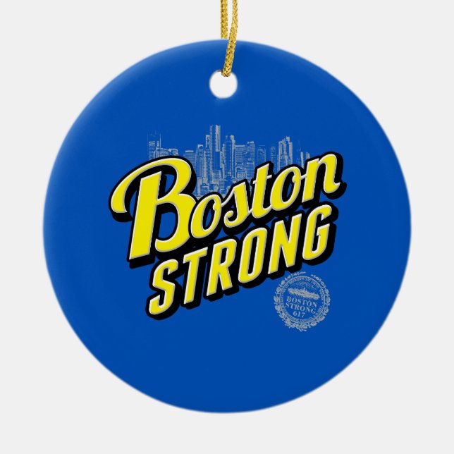 Boston City Strong Remembers Decor Ceramic Ornament (Front)