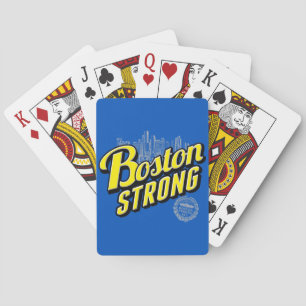 Boston City Strong Remembers on Blue  Playing Cards