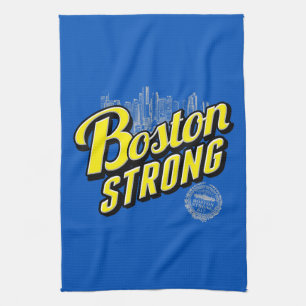 Boston City Strong Remembers on Blue Tea Towel