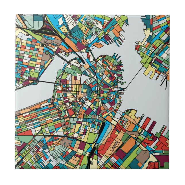 Boston City USA Ceramic Tile (Front)