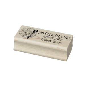 Boston Clam Chowder Soup Personalised Address Rubber Stamp