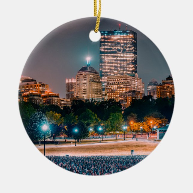 Boston Common Ceramic Tree Decoration (Front)