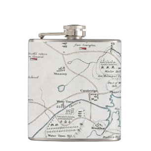 BOSTON-CONCORD MAP, 1775 HIP FLASK