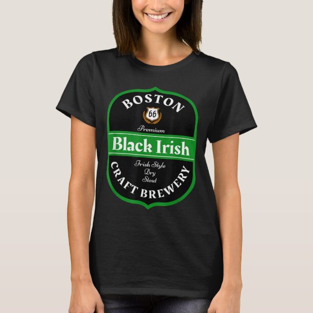 Boston Craft Brewery Boston Black Irish Stout Nove T-Shirt (Front)
