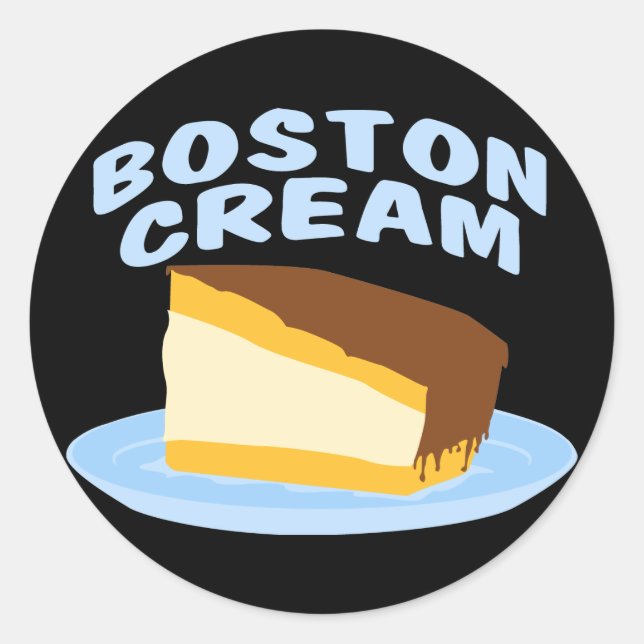 Boston Cream Pie Classic Round Sticker (Front)