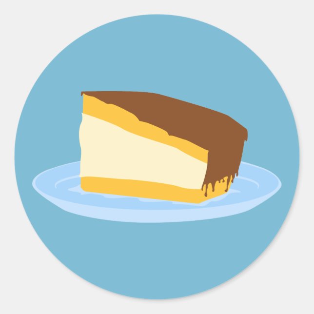 Boston Cream Pie Classic Round Sticker (Front)