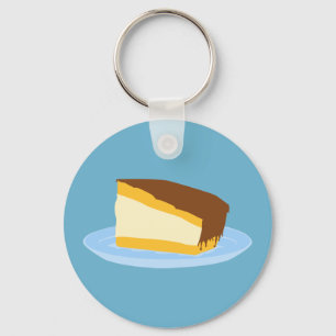 Boston Cream Pie Key Ring