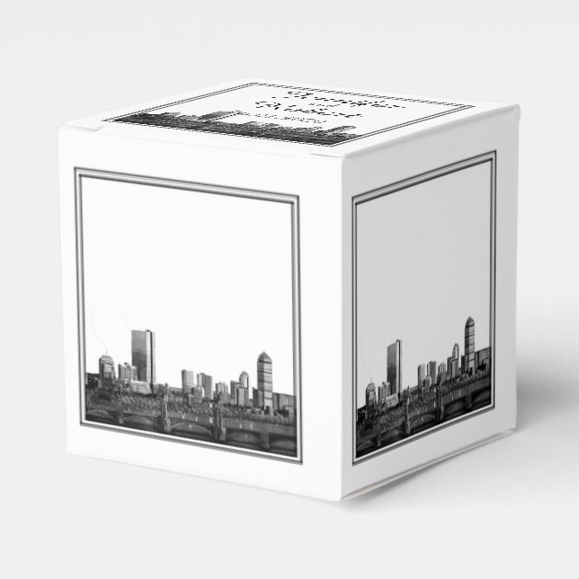 Boston Destination Wedding Favour Box (Front Side)