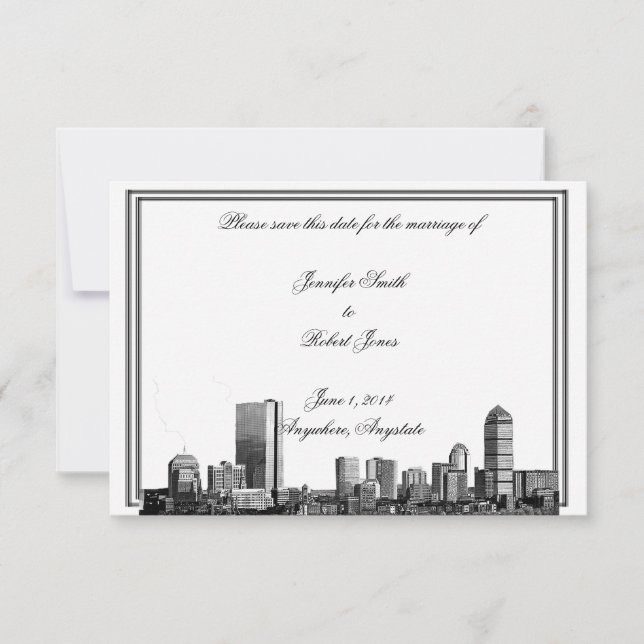 Boston Destination Wedding Save the Date (Front)
