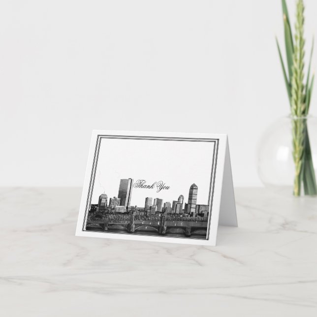Boston Destination Wedding Thank You Card (Front)