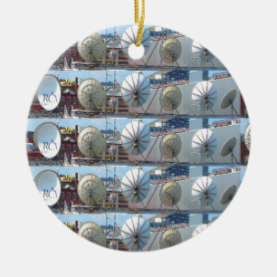 Boston Dish Antenna Internet TV communication hub Ceramic Ornament
