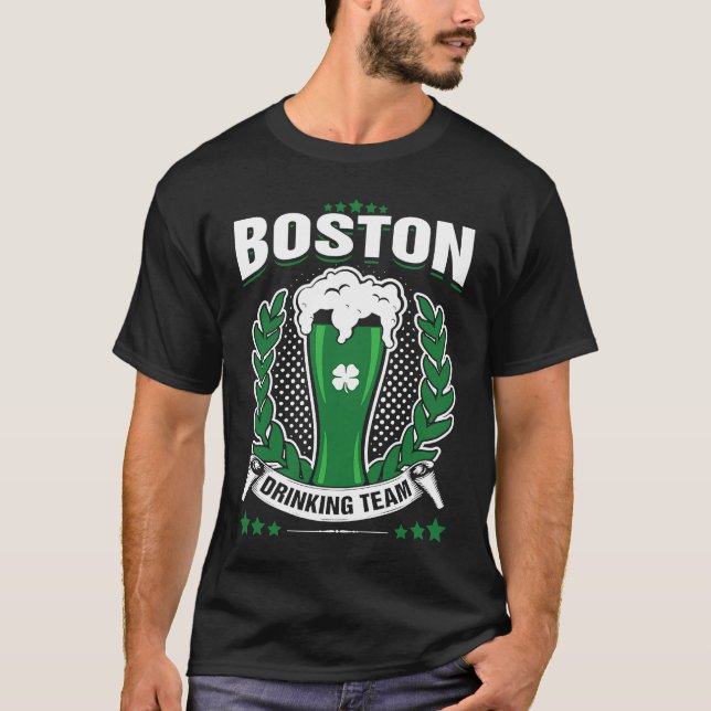Boston Drinking Team St Patrick's Day T-Shirt (Front)