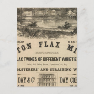 Boston Flax Mills Postcard