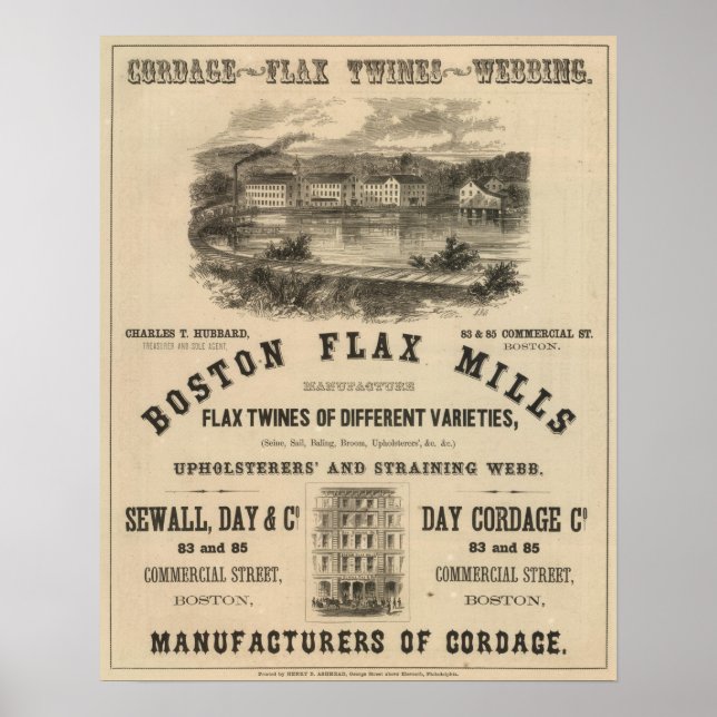 Boston Flax Mills Poster (Front)