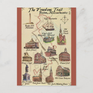 Boston Freedom Trail Postcard