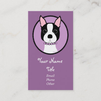 Boston Girl! Purple Business Card