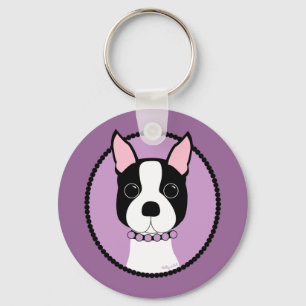 Boston Girl! Purple Key Ring