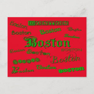 Boston Green Fonts Postcard