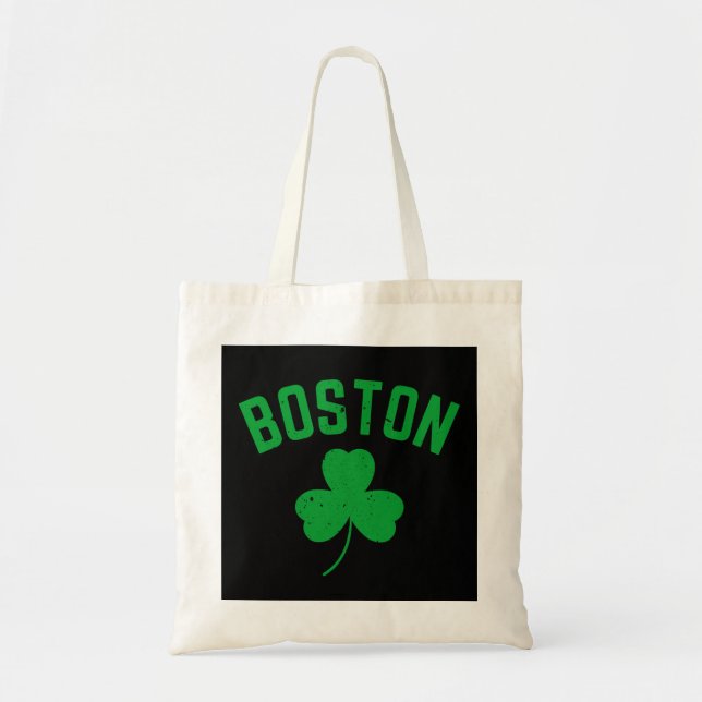 Boston Green Lucky Shamrock  Tote Bag (Front)