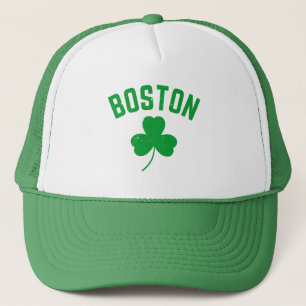 Boston Green Lucky Shamrock  Trucker Hat