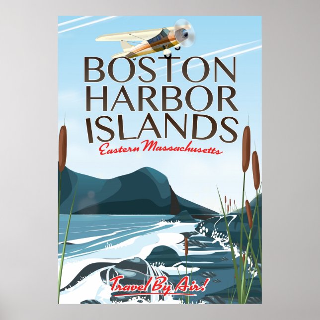 Boston Harbor Massachusetts Flight poster (Front)