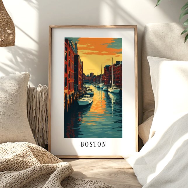 Boston Harbor Sunset Poster (Creator Uploaded)