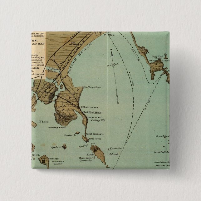 Boston Harbour 15 Cm Square Badge (Front)