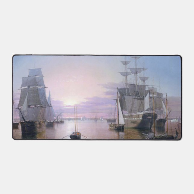 Boston Harbour 1850 Desk Mat (Front)