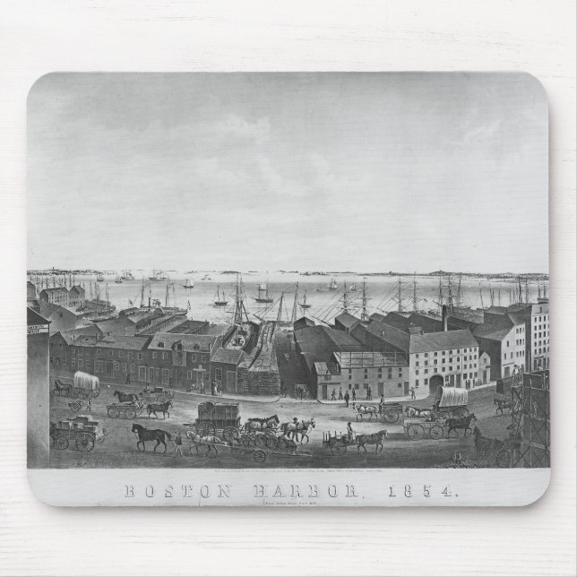 Boston Harbour, 1854 Mouse Pad (Front)