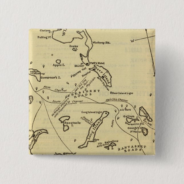 Boston Harbour 2 15 Cm Square Badge (Front)