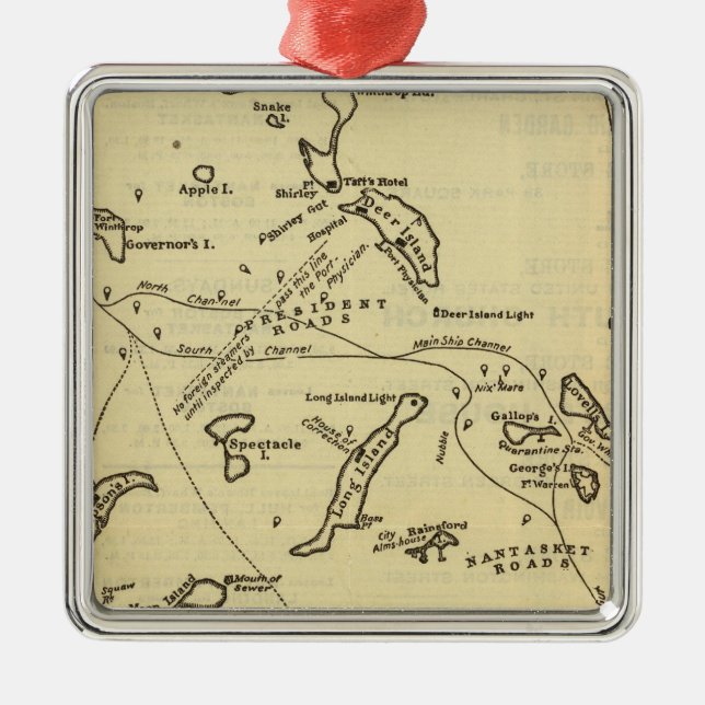 Boston Harbour 2 Metal Ornament (Front)